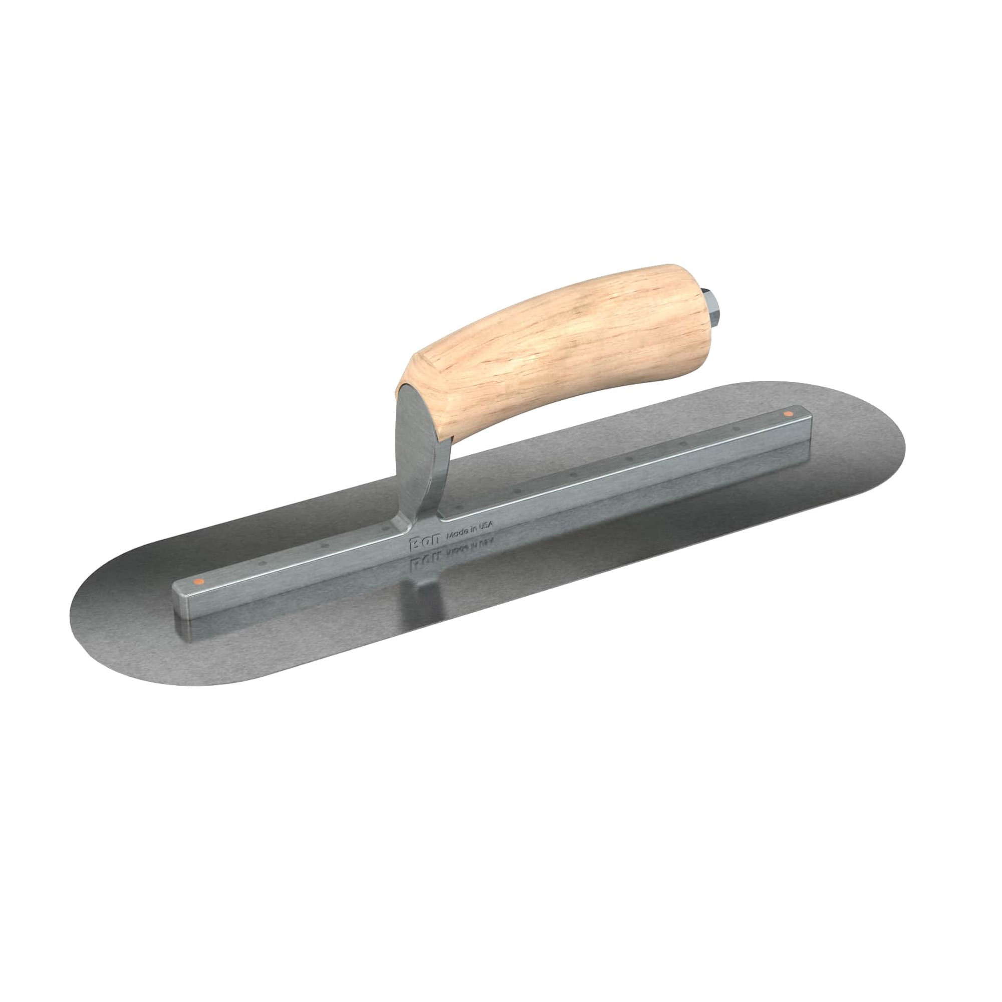 Bon Steel City, Fin. Trowel , Rnd, Carb St, 14 x 4 Wd, Long Shank, Blade Material Carbon Steel, Blade Length 14 in, Blade Width 4 in, Model# 66-193